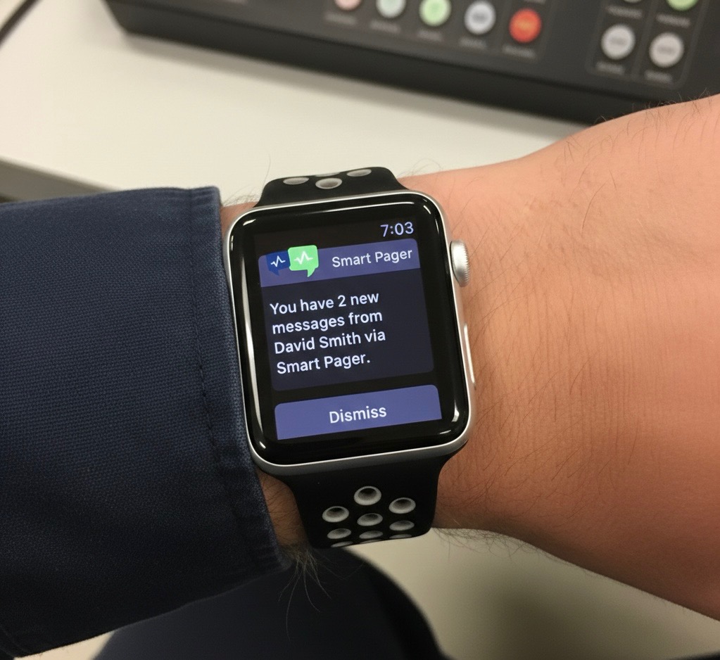 Smart Pager push notification on an Apple Watch